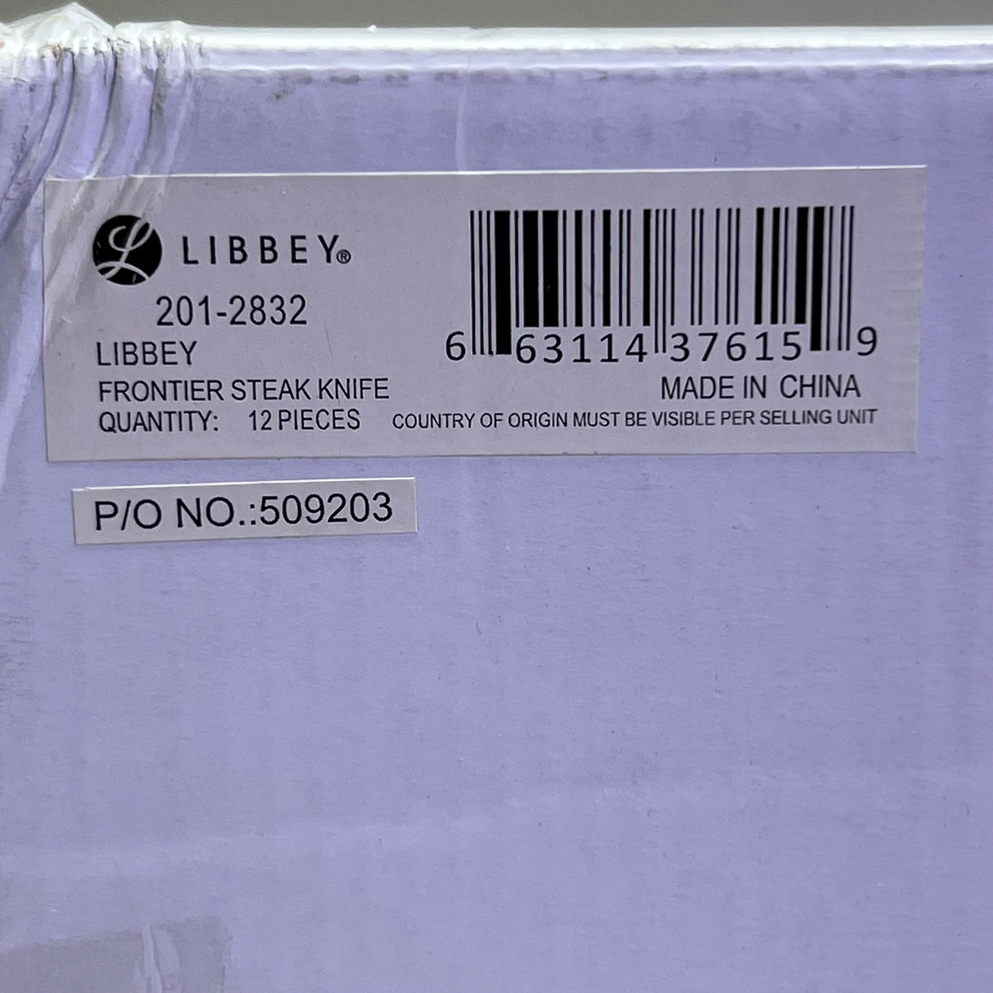 LIBBEY (12 PACK) 1/4" Serrated Frontier Steak Knife W/ Brown Handle Grey 201-2832