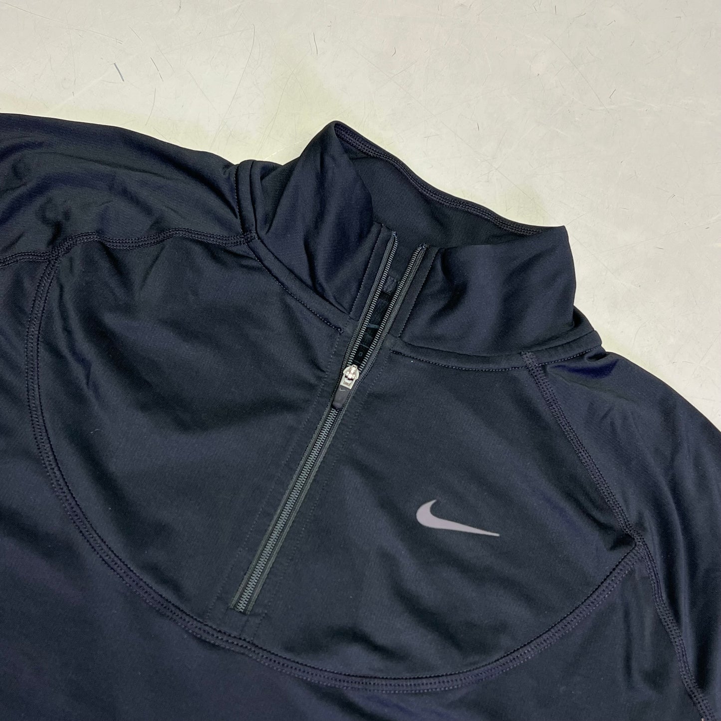NIKE Nike Pro Warm Sweat Wicking Half Zip Jacket Slim Fit Women's Sz L Black