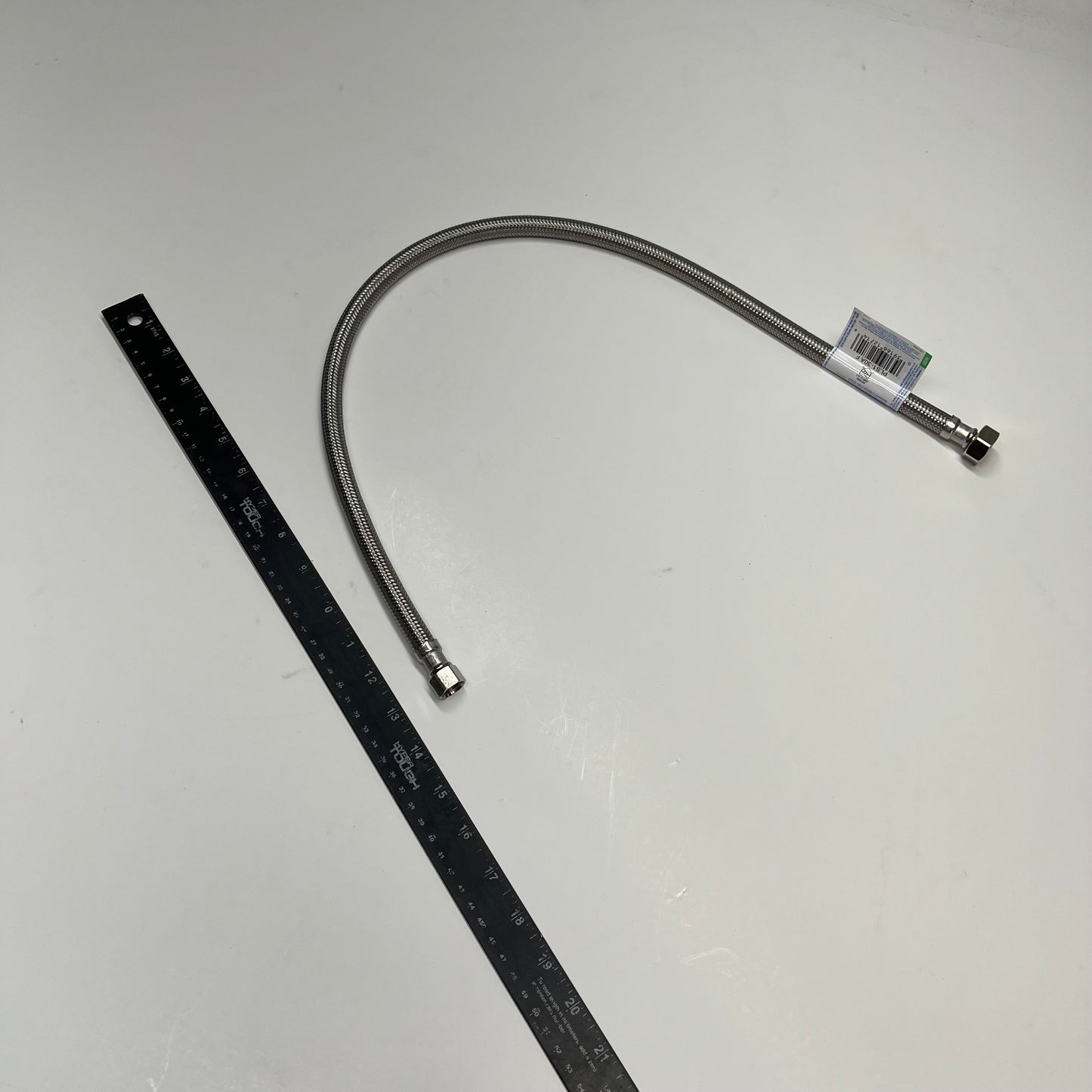 ZA@ PLUMBSHOP (25 PACK) Lav Flex Connector Stainless Steel Braid  30" Length Silver PLS1-30AF