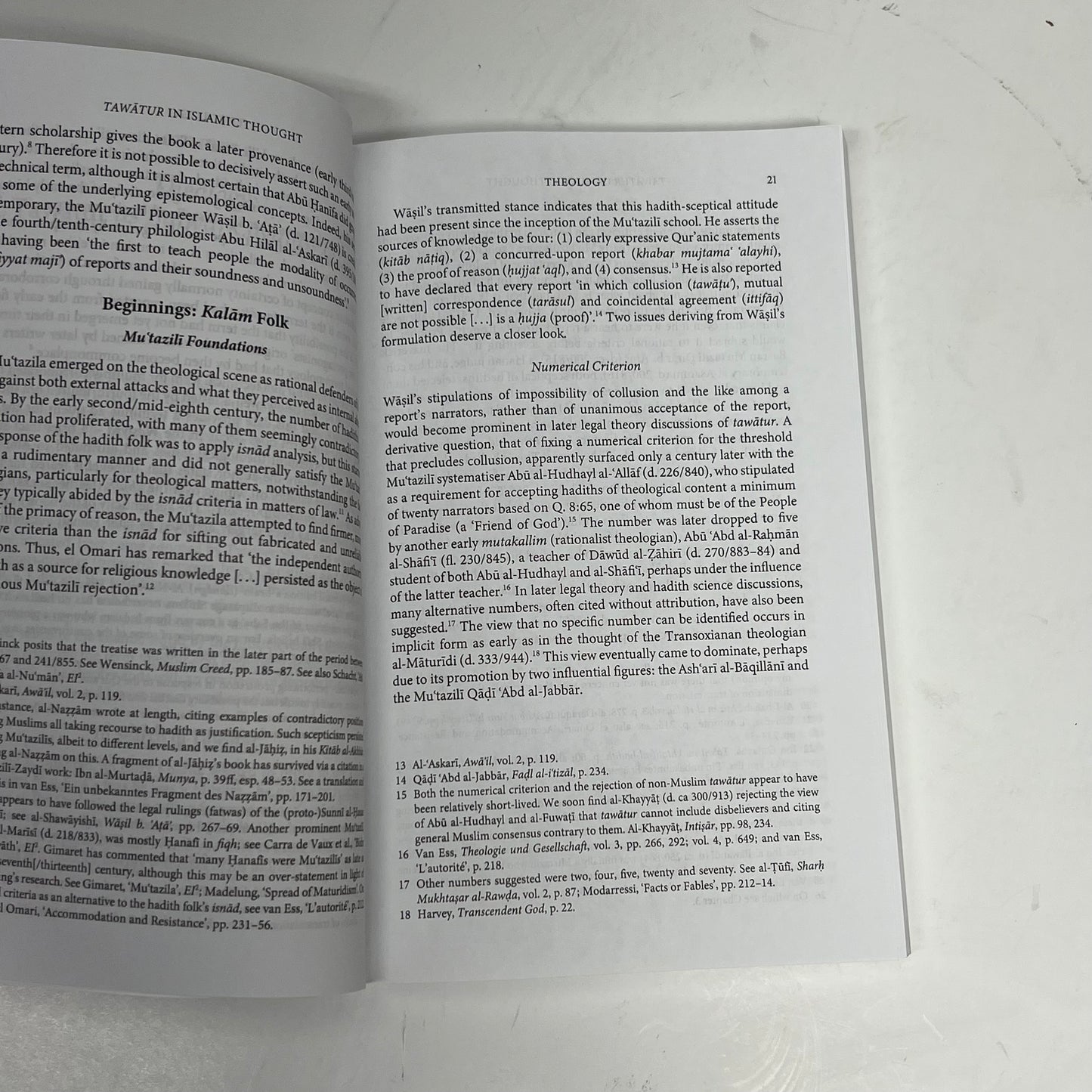 TAWATUR IN ISLAMIC THOUGHT Transmission Certitude & Orthodoxy Paperback Book