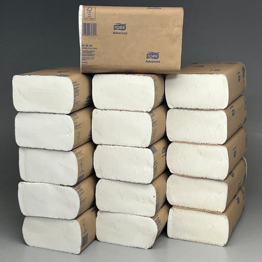 TORK (16 PACK, 250 per pack) Advanced Multifold Hand Towels 9"x9.5" 424824 White