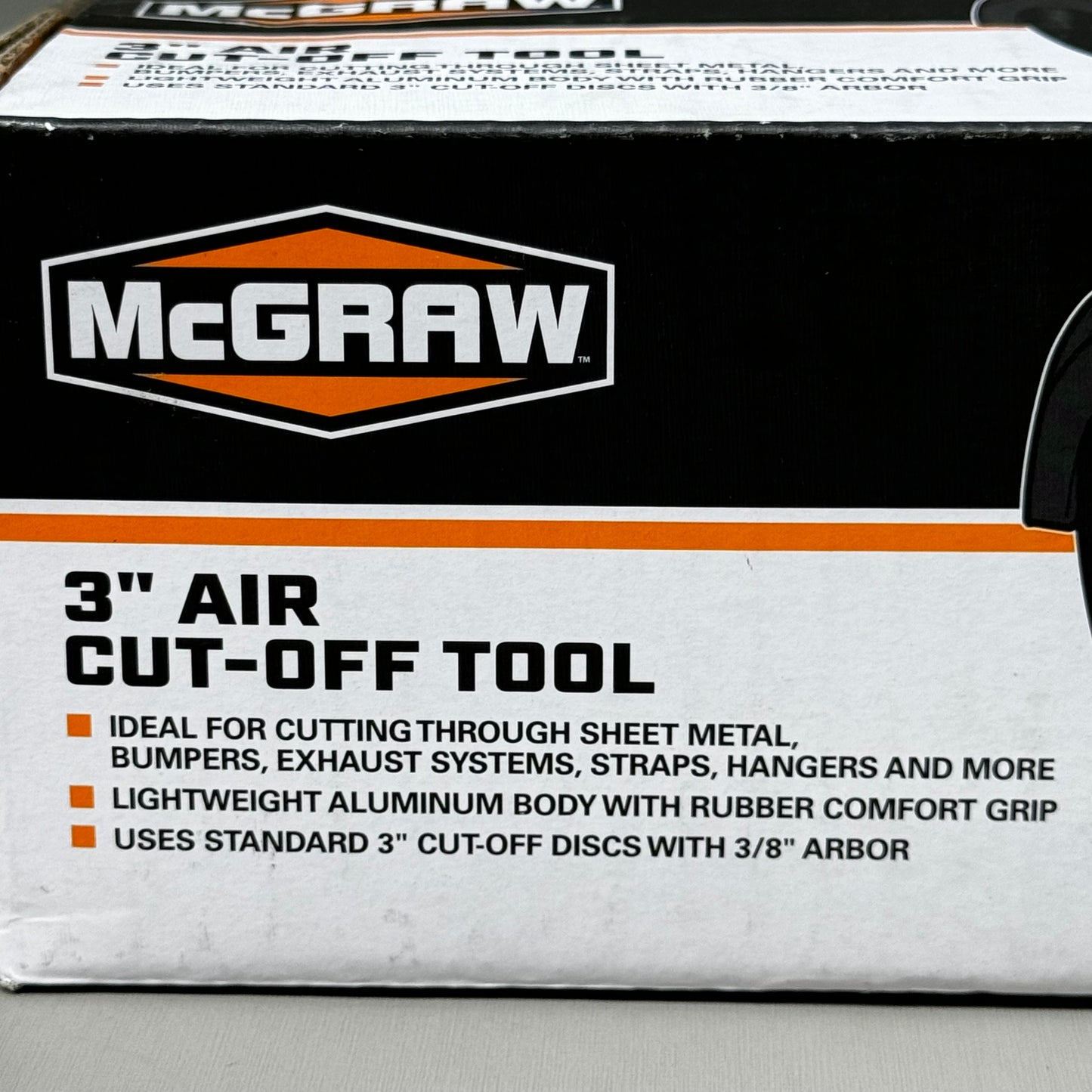 MCGRAW 3" Air Cut-Off Tool 8" x 3 1/2" Black 58690