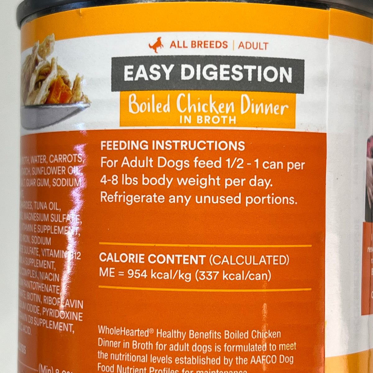 ZA@ WHOLE HEARTED (8 PACK) Healthy Benefits Easy Digestion Boiled Chicken Dinner   12.5oz BB 02/29