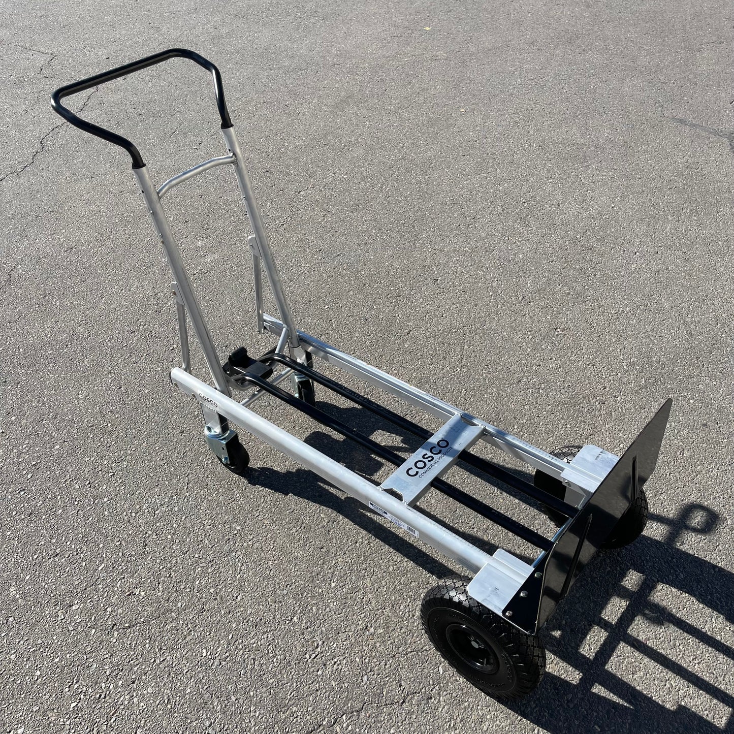 COSCO 2-In-1 Hybrid Handtruck Silver & Black 12204ASB1E