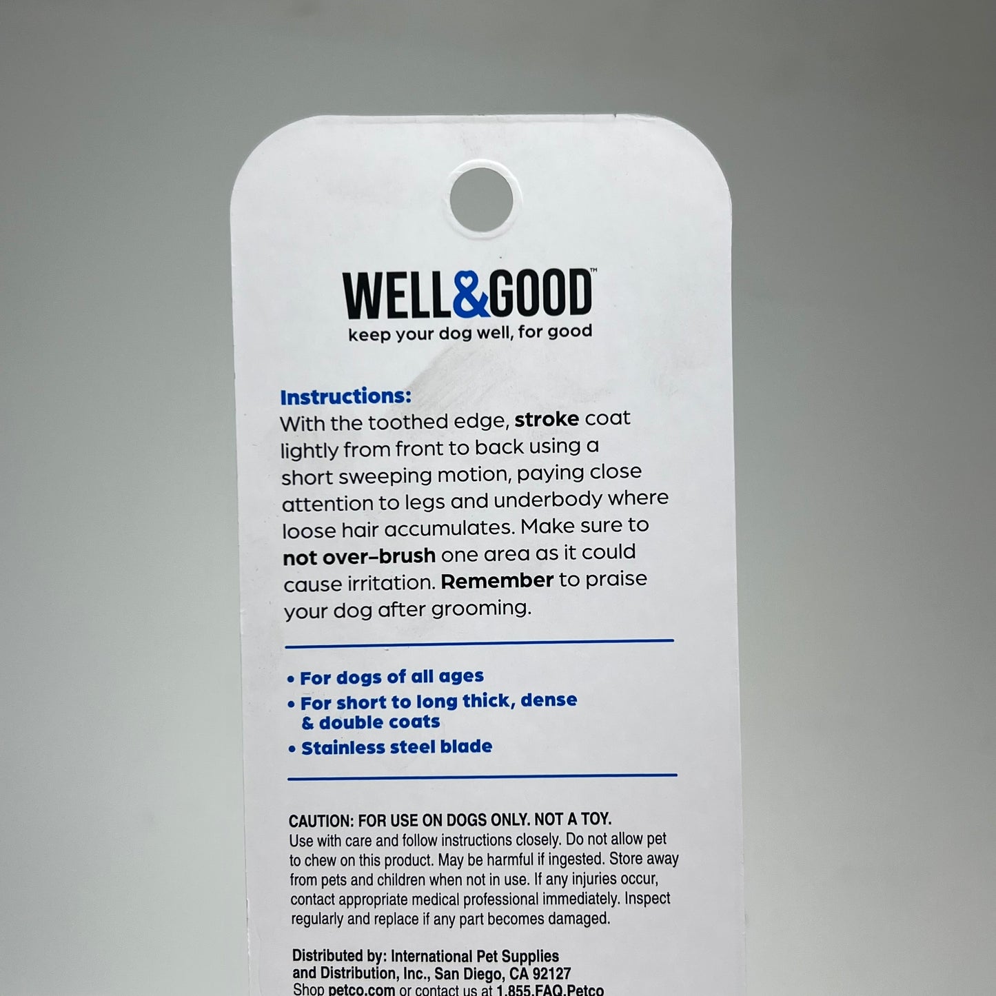 WELL & GOOD (2 PACK) De-shedding Blade Removes Loose Undercoat 11" 3495758