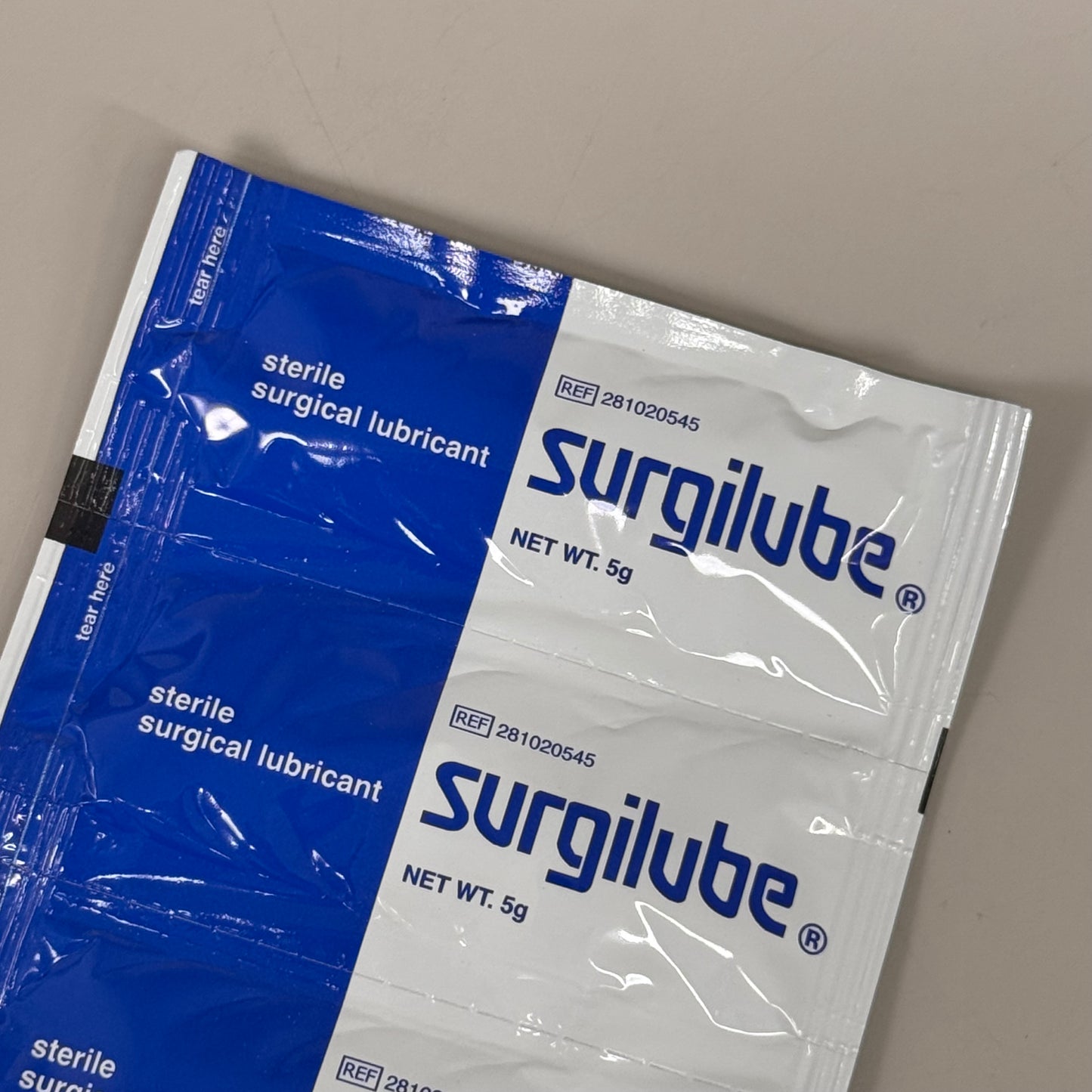 SURGILUBE (144 PACK) Sterile Water-Soluble Surgical Lubricant 5 g BB 04/2027