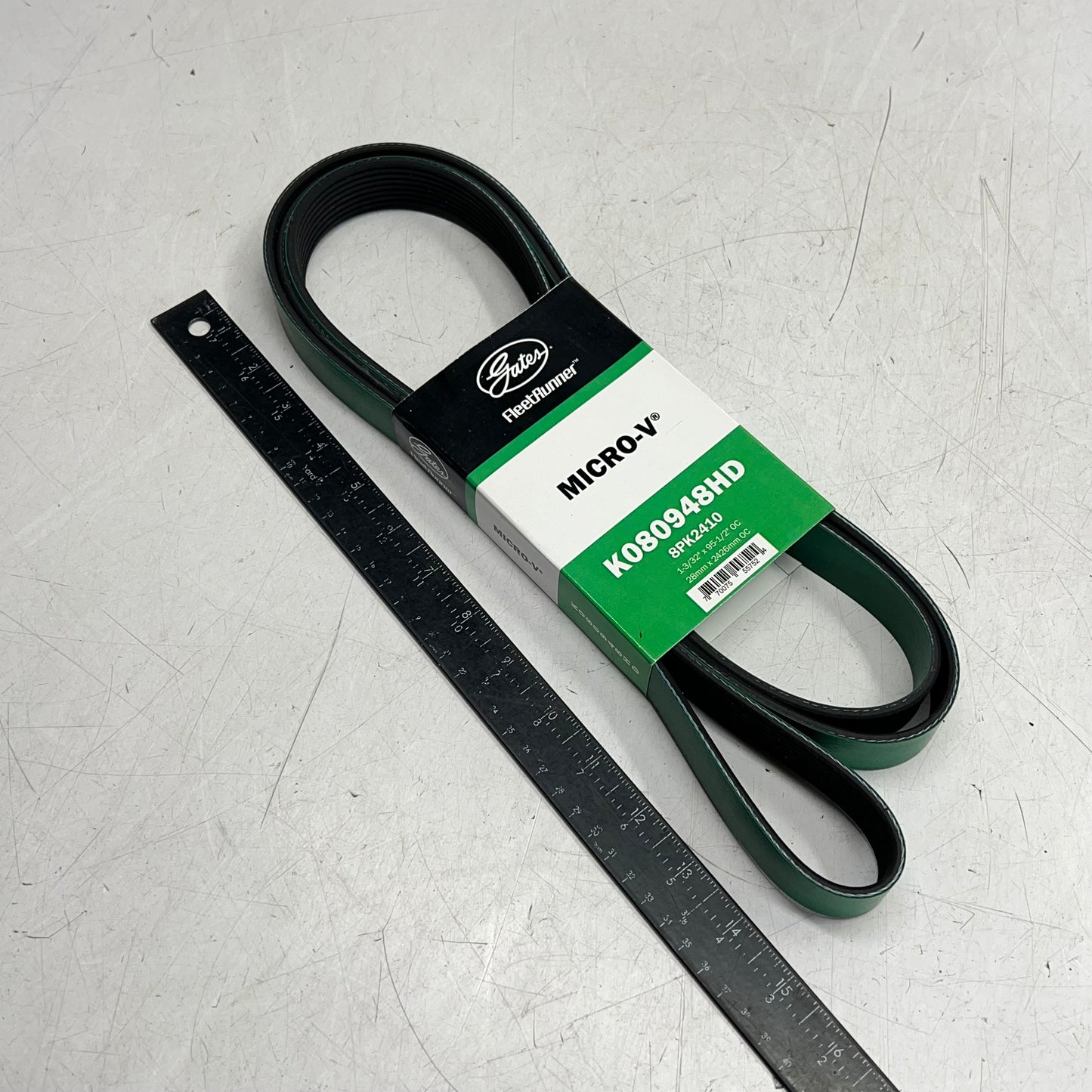 GATES Fleetrunner Micro-v Serpentine Belt  8 Rib 95-5/16"  Black K080948HD