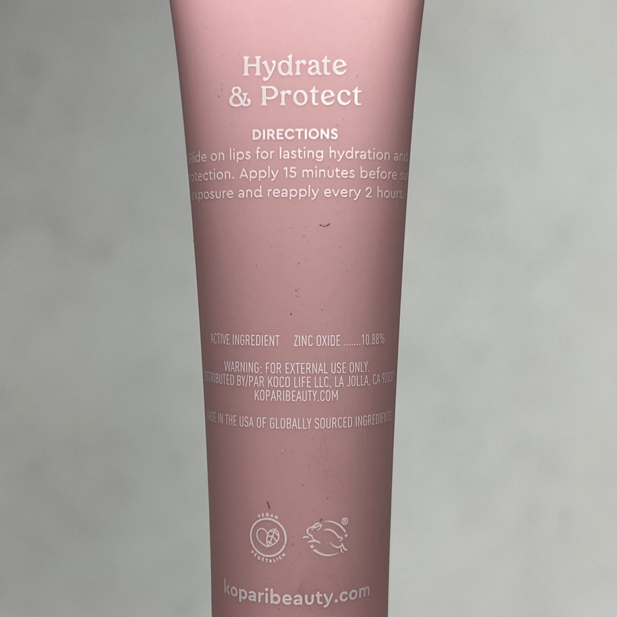 KOPARI  Lip Love Moisture Balm Spf30 Moisture & Smoothing 0.52oz Strawberry Pink
