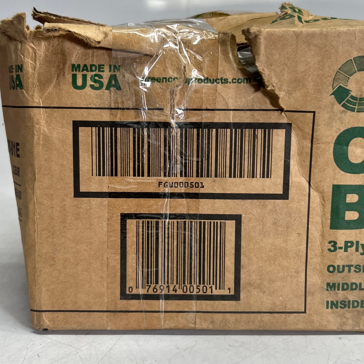 ZA@ GREENCORE (100 Bags) Can Liners Trash Bags 40" x 58" Clear FG-W0005-01E (New Other, Distressed Box)