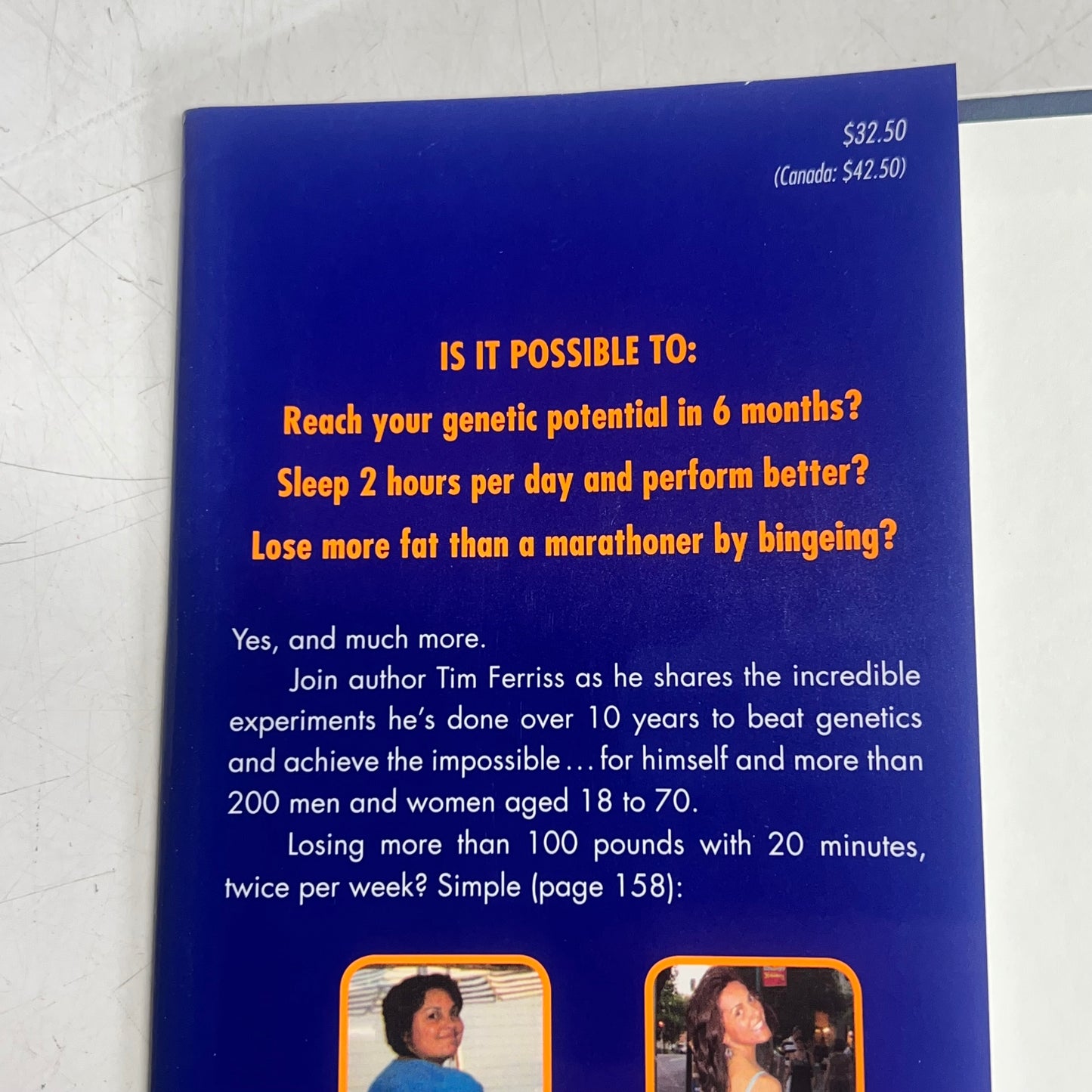 THE 4-HOUR BODY An Uncommon Guide to Being Super Human Hardcover Health Book