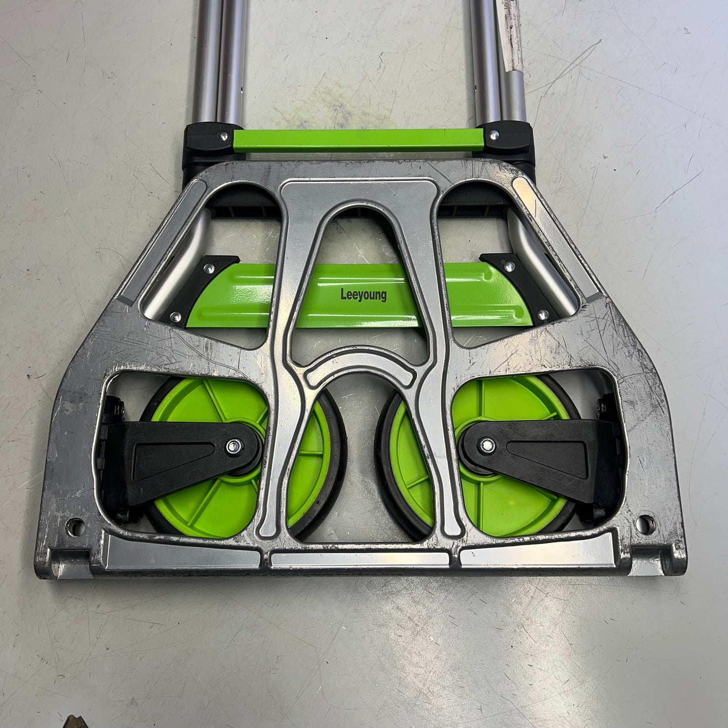 ZA@ LEEYOUNG Aluminum Folding Hand Truck & Dolly 309lb Capacity Grey/Green GZS120AT (Used)