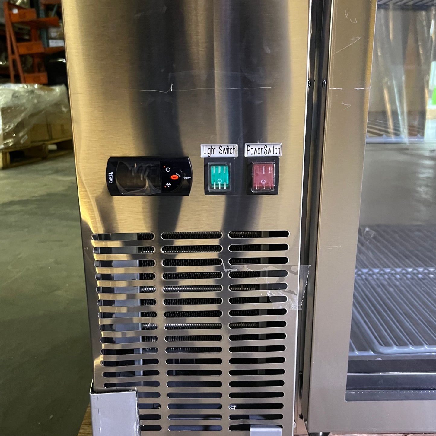 AVANTCO 69" Stainless Steel Counter Height Glass Door Back Bar Refrigerator with LED Lighting 178UBB3GHCS (New Other, Minor Damage Cosmetic)