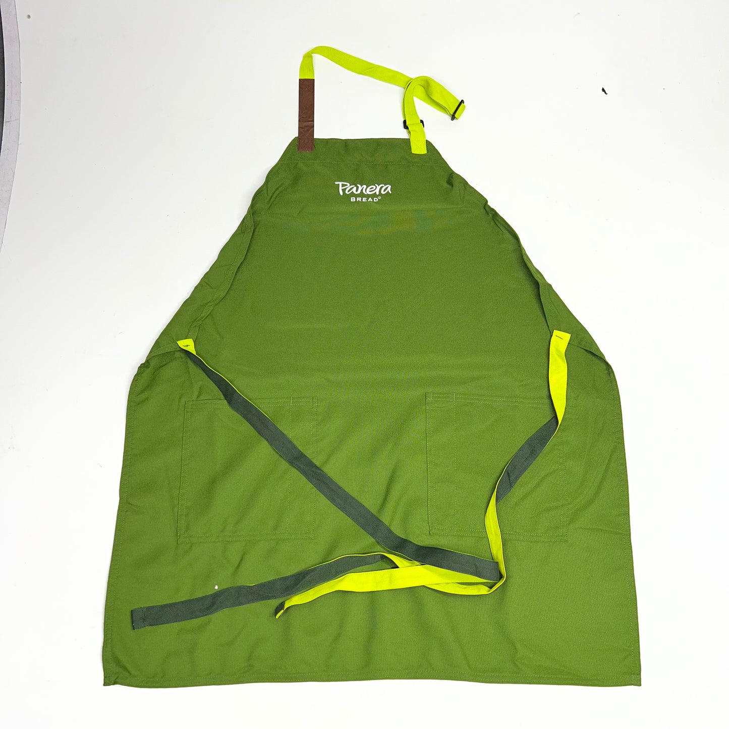 ZA@ PANARA BREAD (10 PACK) Aprons W/ Adjustable Neck Strap & Pockets  33"x28" Green/Bright Green AP0297