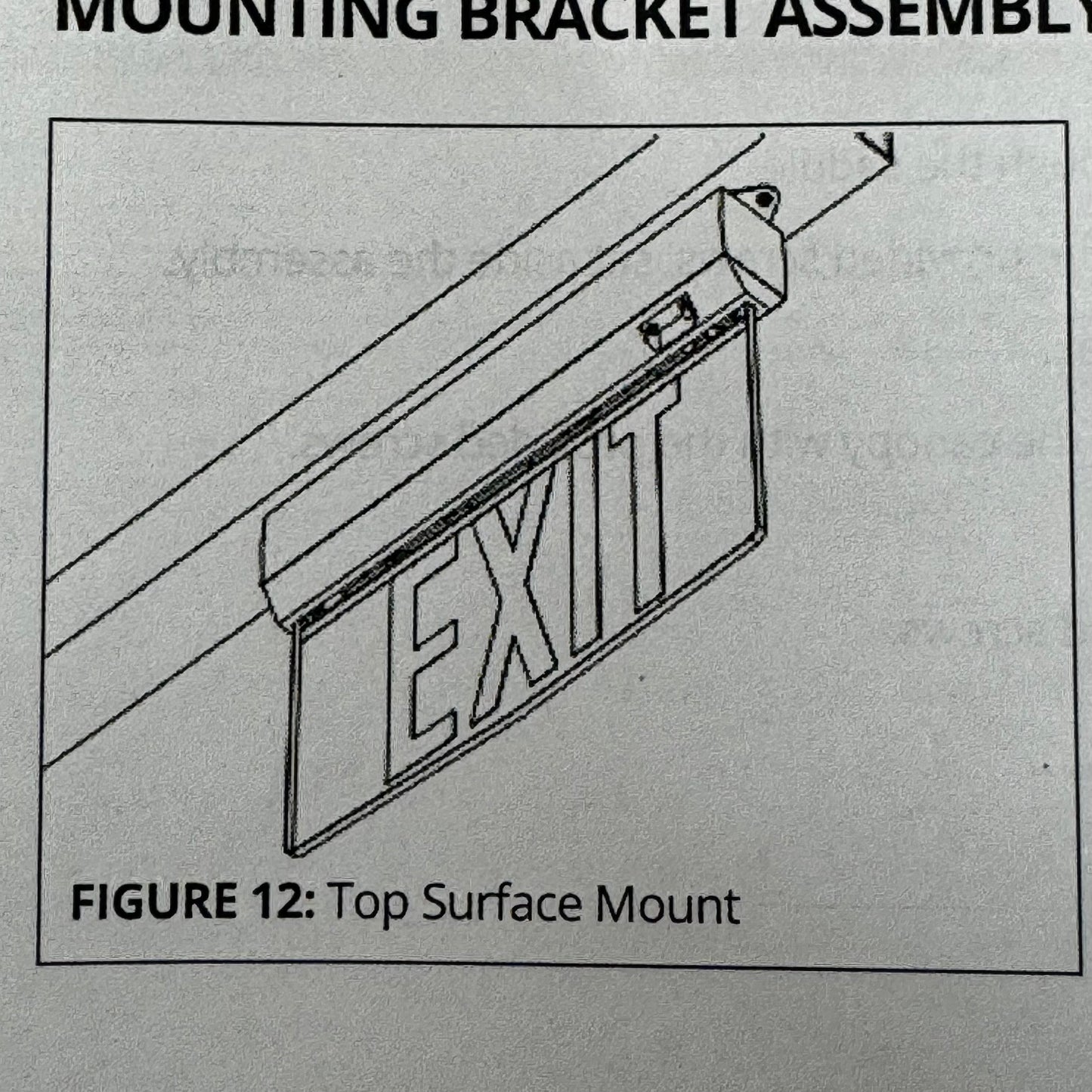 EVENLITE Exit Sign Hang Up Kit W/ Green Exit Sign & Hardware SOVIIEMG1MBAPDUC