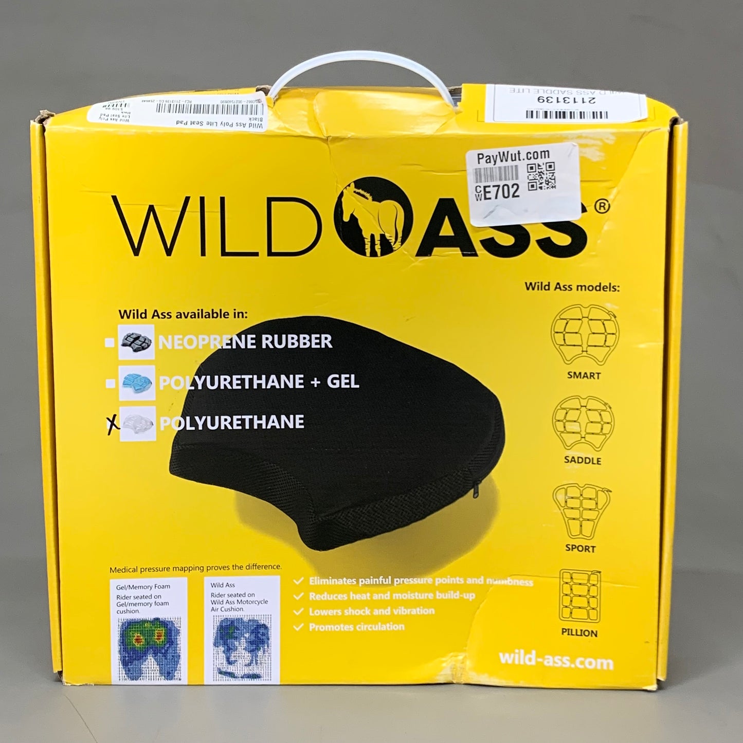 WILDASS Poly Lite Motorcycle Seat Pad Black 2113139