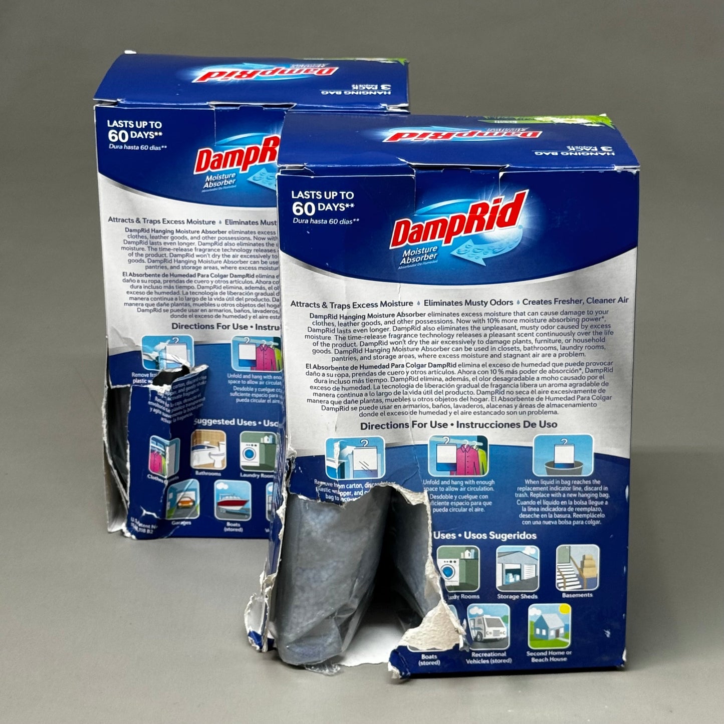 ZA@ DAMPRID (2 BOXES, 6 BAGS TOTAL) Fresh Scent Moisture Absorber 15.4 oz New Other FG83FSSB