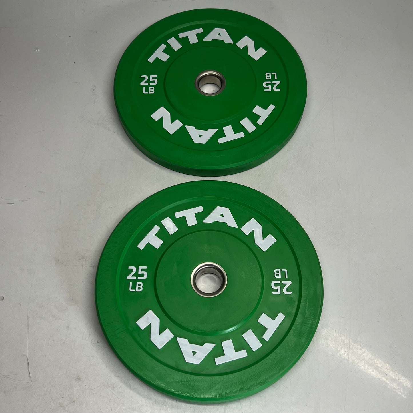 TITAN (2 PACK) 25 Lb. Economy Color Bumper Plates, Green 430347