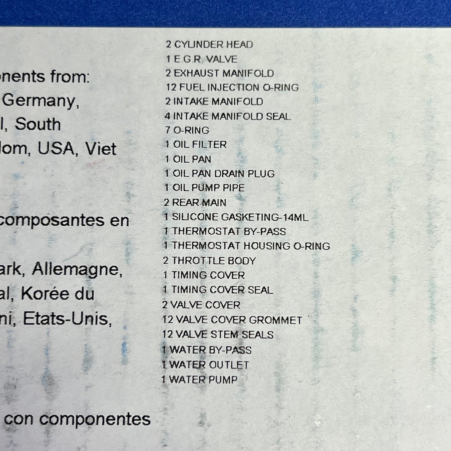 MAHLE Engine Gasket Set For Camaro 2000-02 & Firebird Made In USA 95-3558