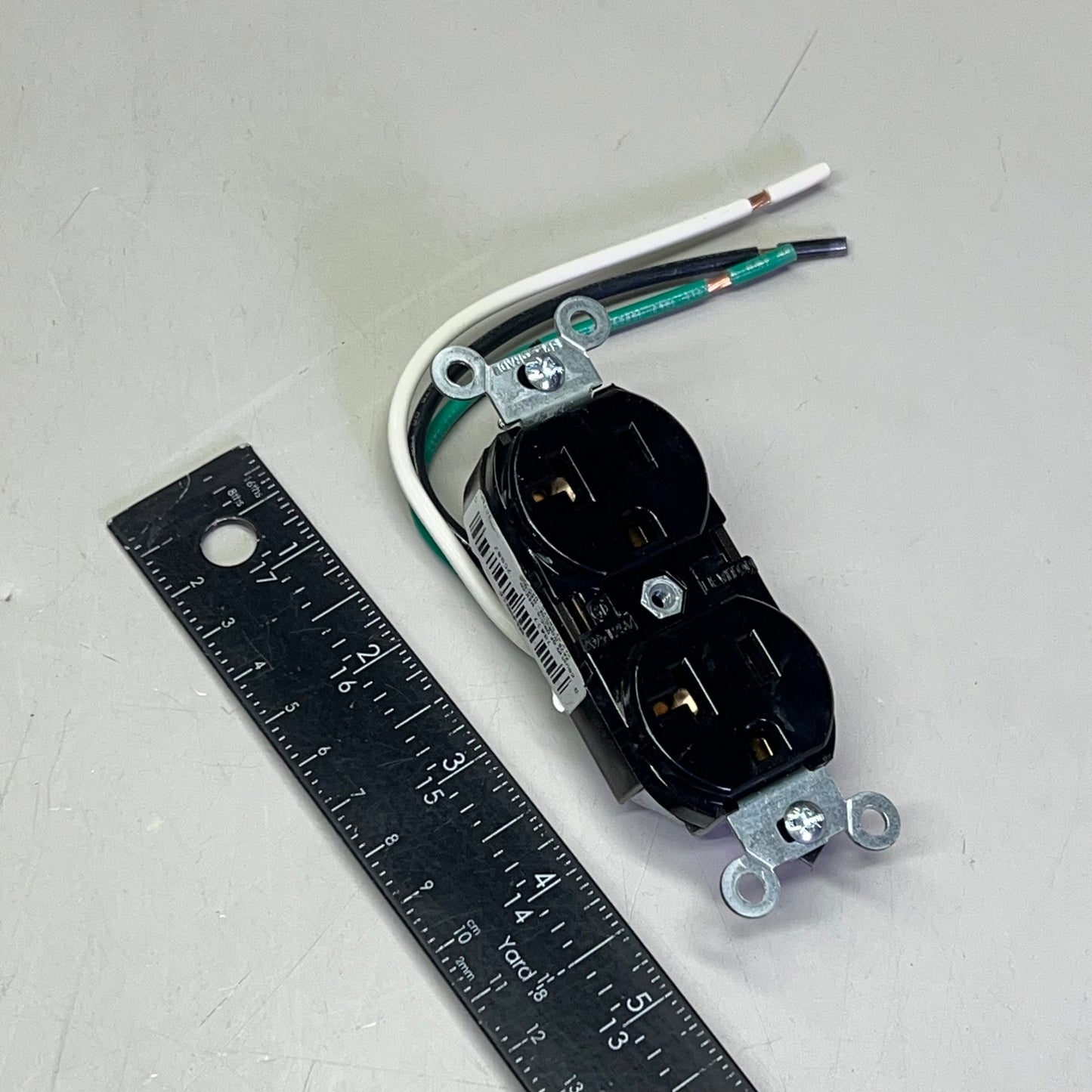 LEVITON (3 PACK) Duplex Receptacle/Outlet Industrial Grade Black 5362-LE