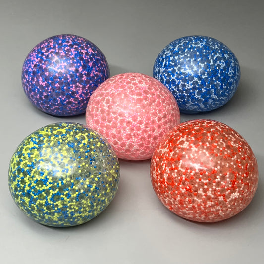 JUMBO SMASH JELLY BALL (5 PACK) Stress Fidget Balls Multi Colors 3.5 inches