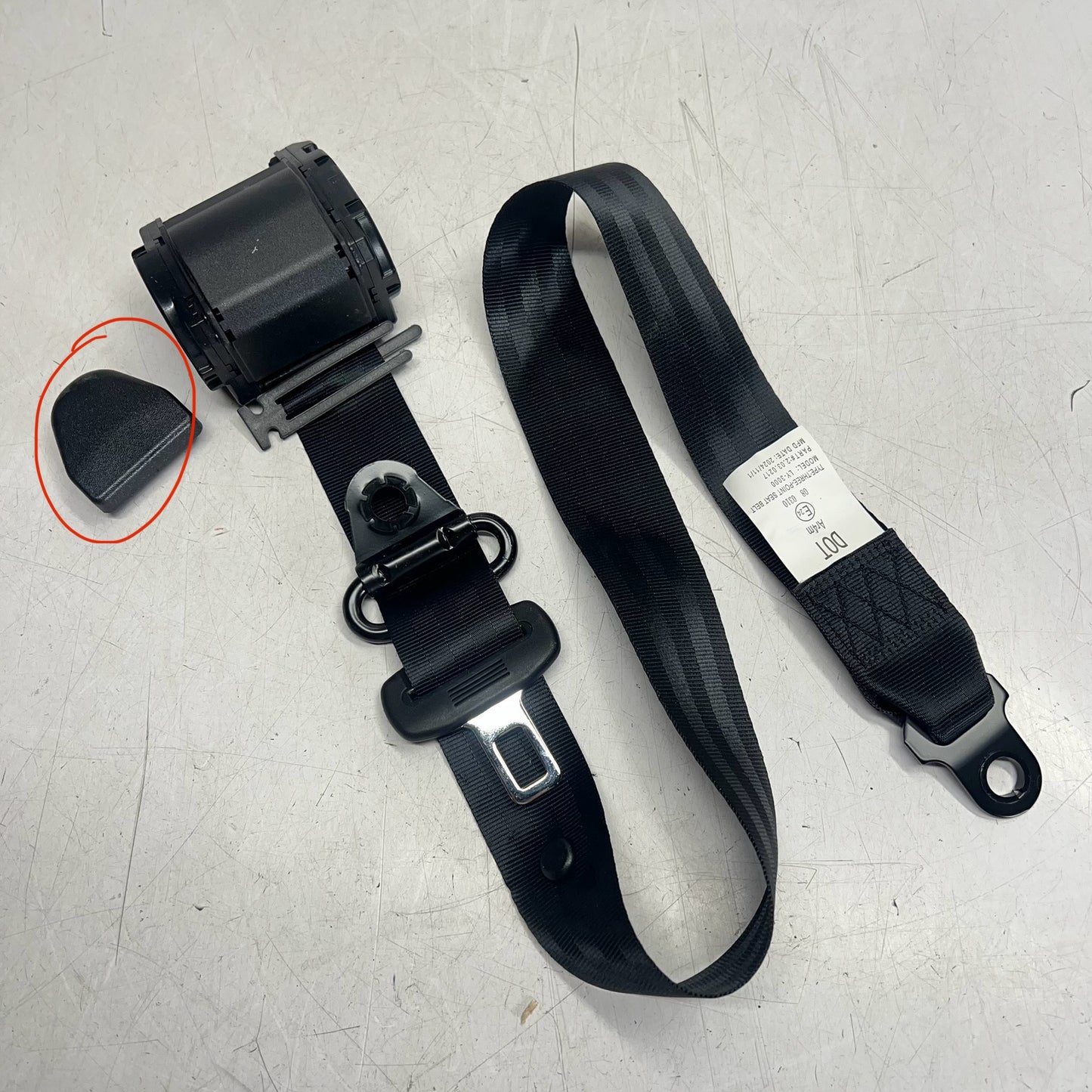 DOT Three Point Seat Belt for Evolution Golf Carts Blk 2.03.0217 LY-3000 (As-Is)