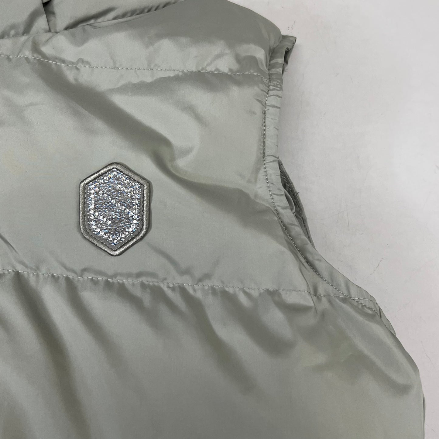 SAMSHIELD Elea Equestrian Sleeveless Winter Coat Down To Knees Women's Sz S Patine Green