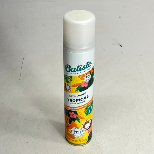 BATISTE (6 PACK) Dry Shampoo Tropical Scent Exotic Coconut 3.81 fl oz Clear