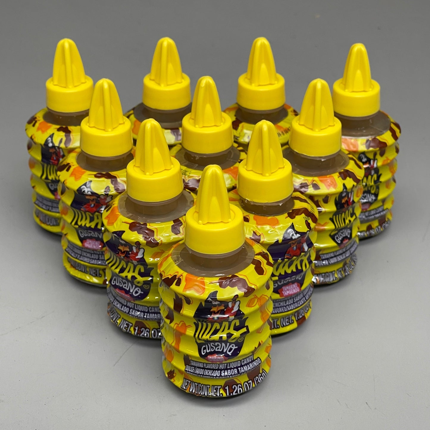 LUCAS GUSANO 60 Bottles! Tamarind Hot Liquid Candy 1.26 oz Exp 04/07/2025 (New)