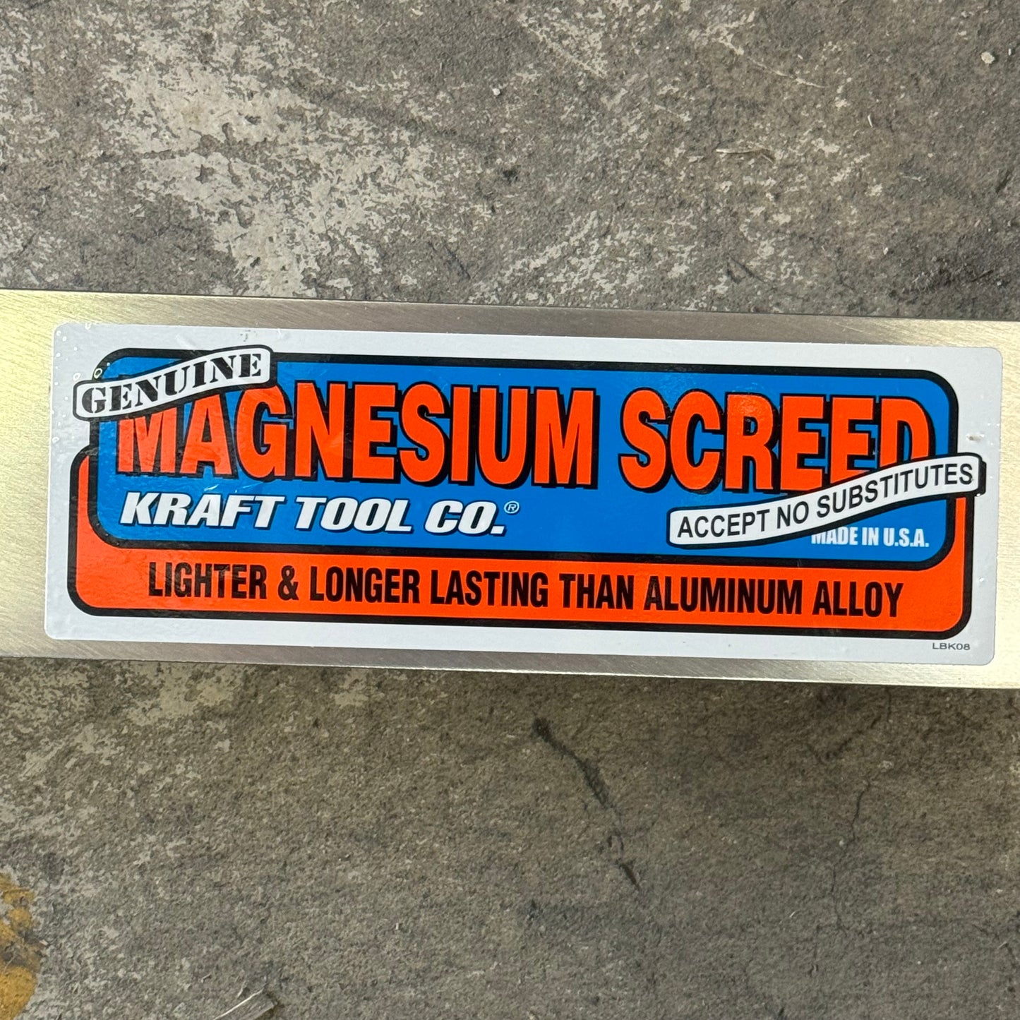 KRAFT TOOL CO. Magnesium Screed 240”x1-1/20"x3-1/2” CC620