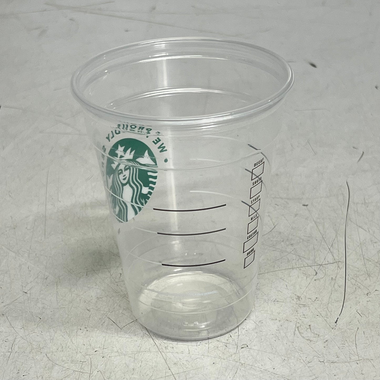 ZA@ PACTIV EVERGREEN (1000 PACK) Iced Grande Starbucks Cup 16oz Clear 11153354