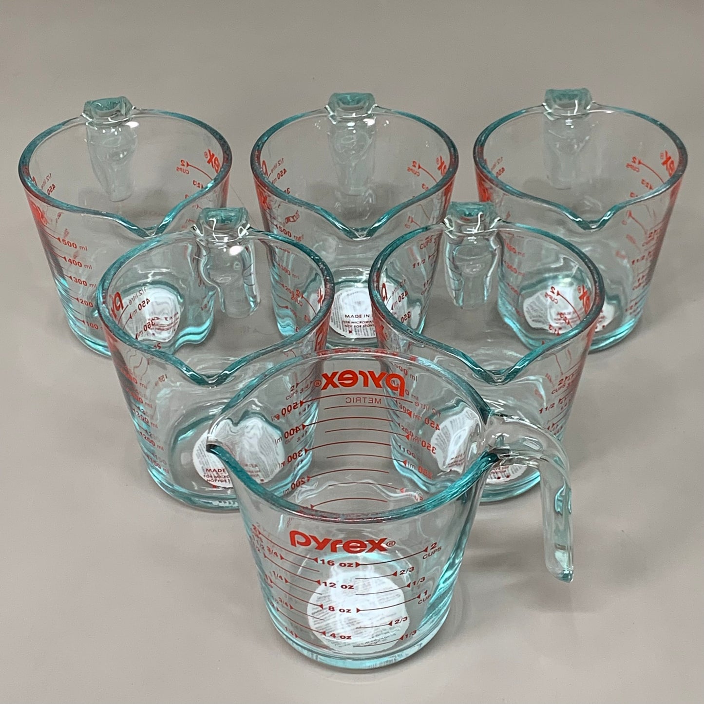 PYREX (6 PACK) Essentials 2 Cup Clear Measuring Cups 6001075 P1146275