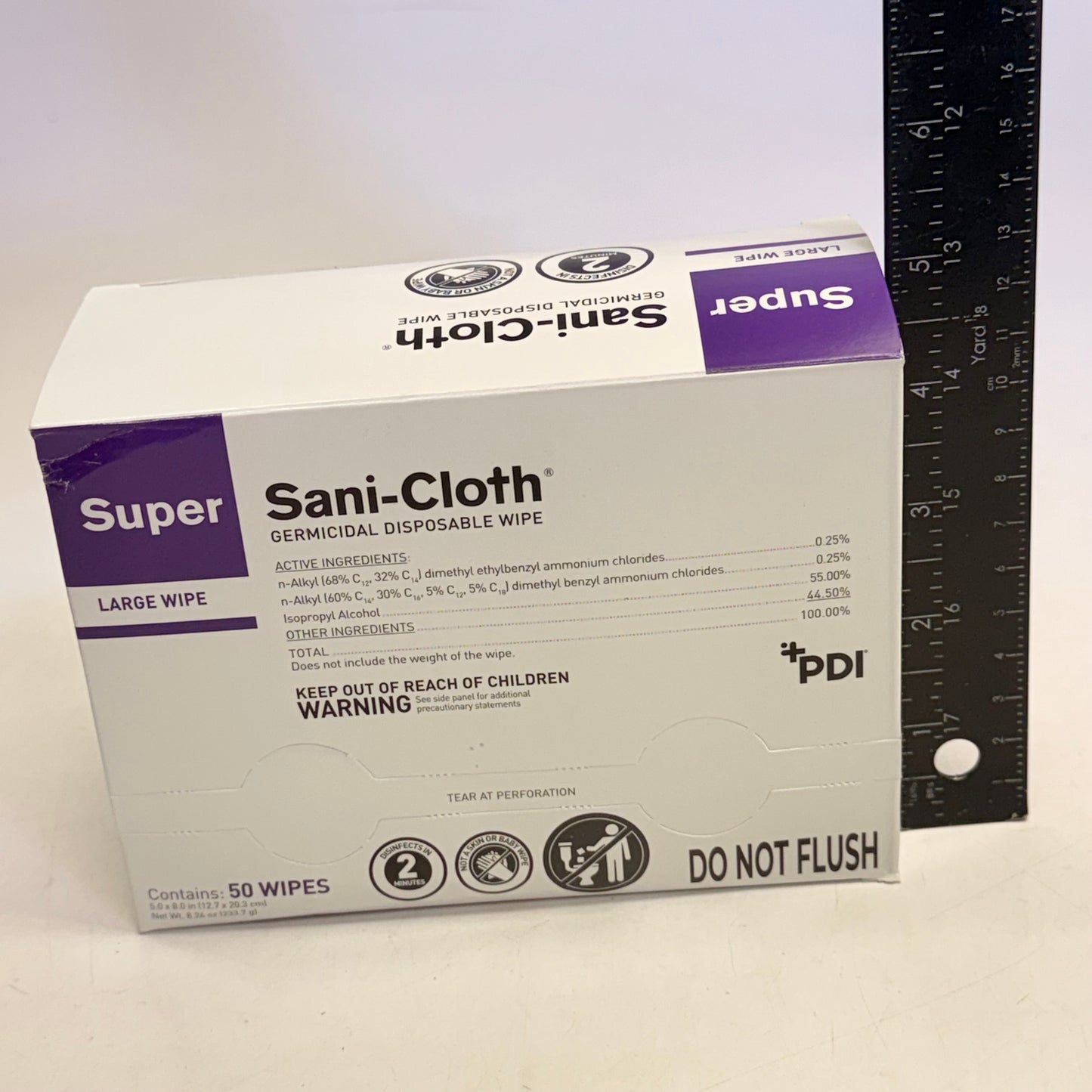 SANI-CLOTH Super Wipes 2 Pack (50 Each) Large 5"x8" Germicidal