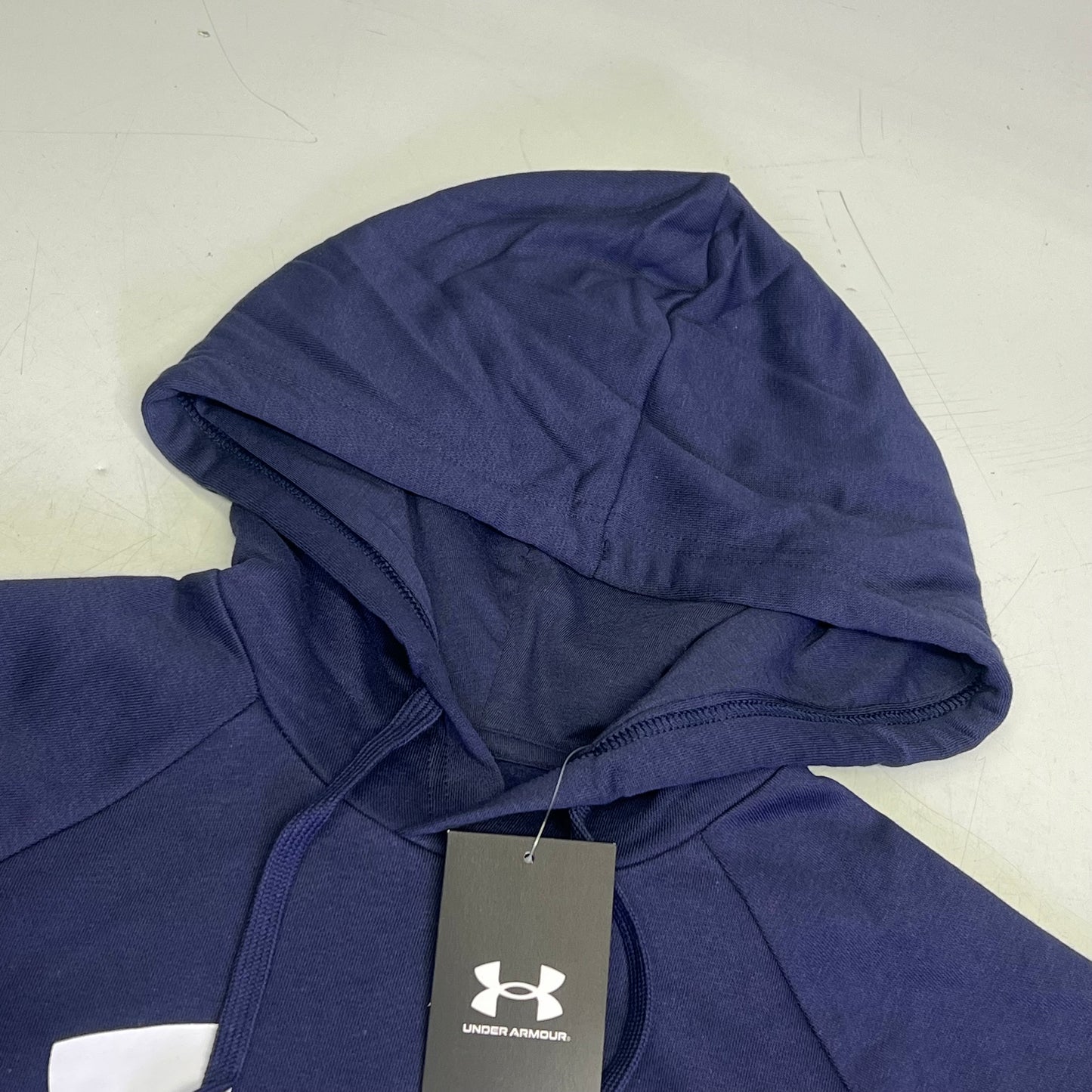 UNDER ARMOUR UA Rival Fleece Pull Over Hoodie Men's Sz 2XL Navy Blue 1379758