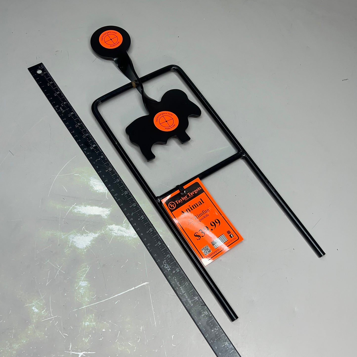 TAYLOR TARGETS  Animal Silhouette Steel Spinning Target .22 Caliber 1-3″ Upper