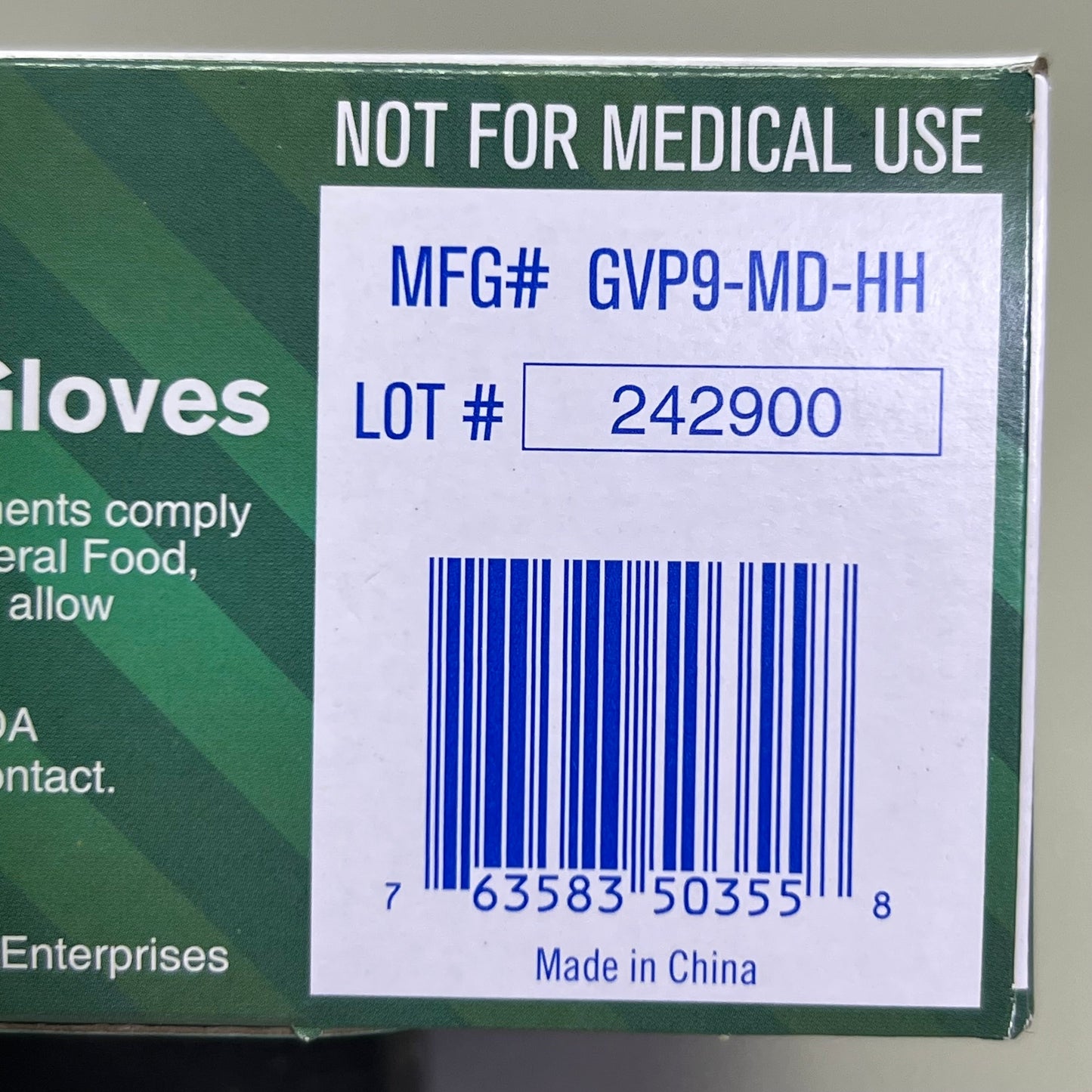 ZA@ SAFETY ZONE (2 PACK of 100 Gloves) Clear Vinyl Gloves Sz M GVP9-MD-HH (AS-IS, Distressed Box) A