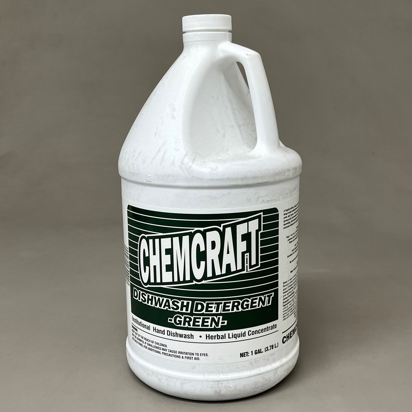 CHEMCRAFT (4 PACK!) Dishwasher Detergent Herbal Liquid 1 Gal Each Green BB-09/2024