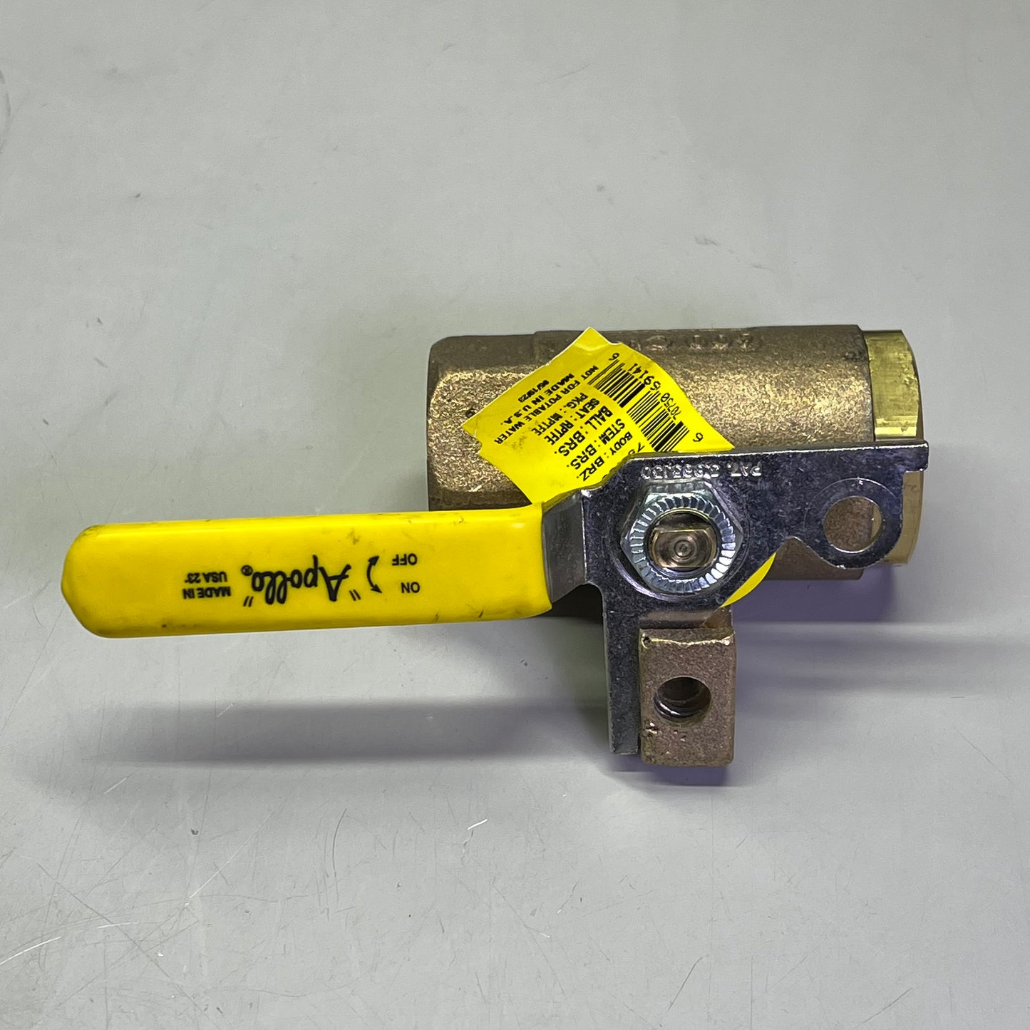 APOLLO Bronze Body 2-Piece Ball Valve W/ Pad Lock 1" 2.2" Top Inlet 75-105-01