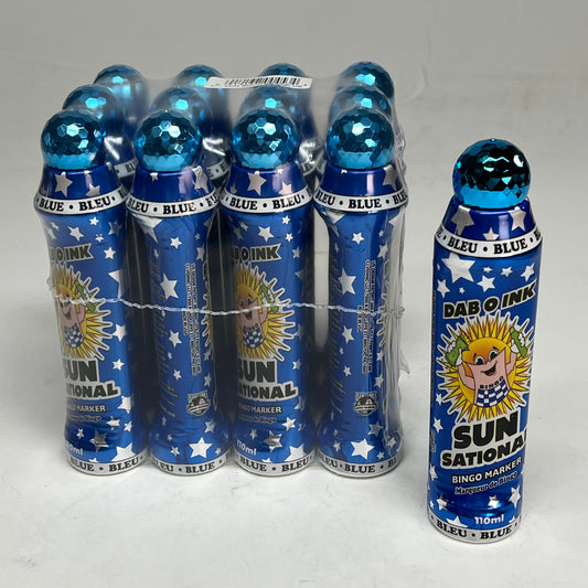 DAB O INK (12 PACK) Sun Sational Bingo Marker Bright Ink 110ml/4oz Blue D26