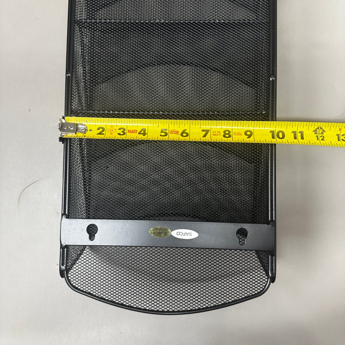 SAFCO 9 Pocket Mesh Literature Magazine Rack Onyx Black