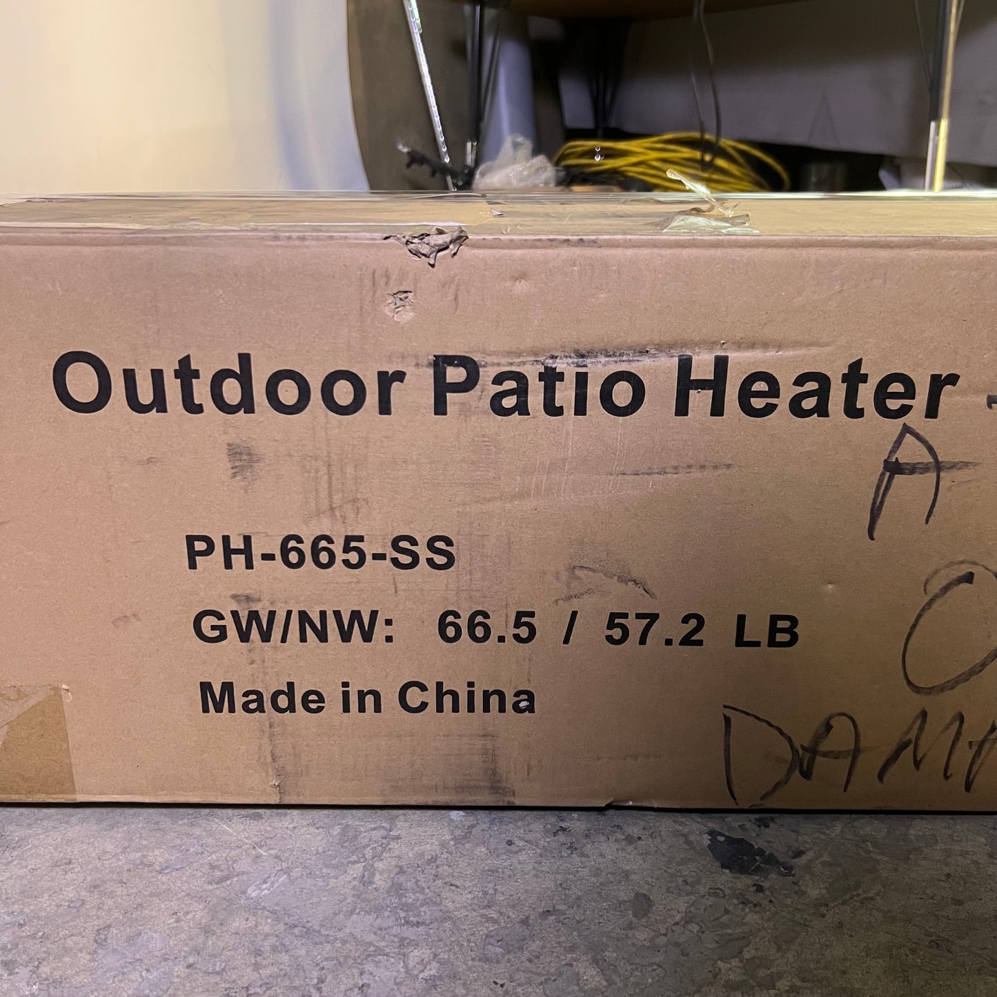 ZA@ Outdoor Patio Heater PH-665-SS (AS-IS, Damage Lid)
