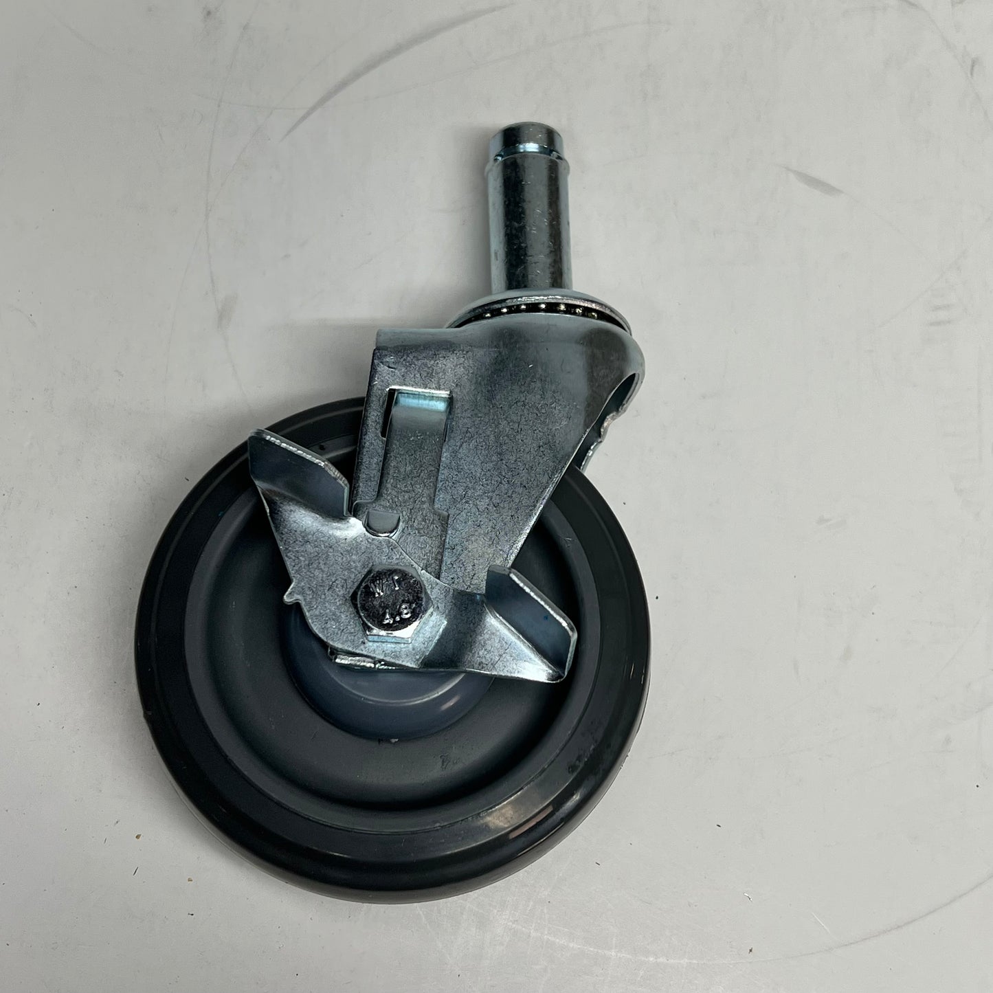 REGENCY (SET OF 4) Shelving Stem Caster W/ Brake 5" 330 Lb Cap Grey 460POLYMPBX