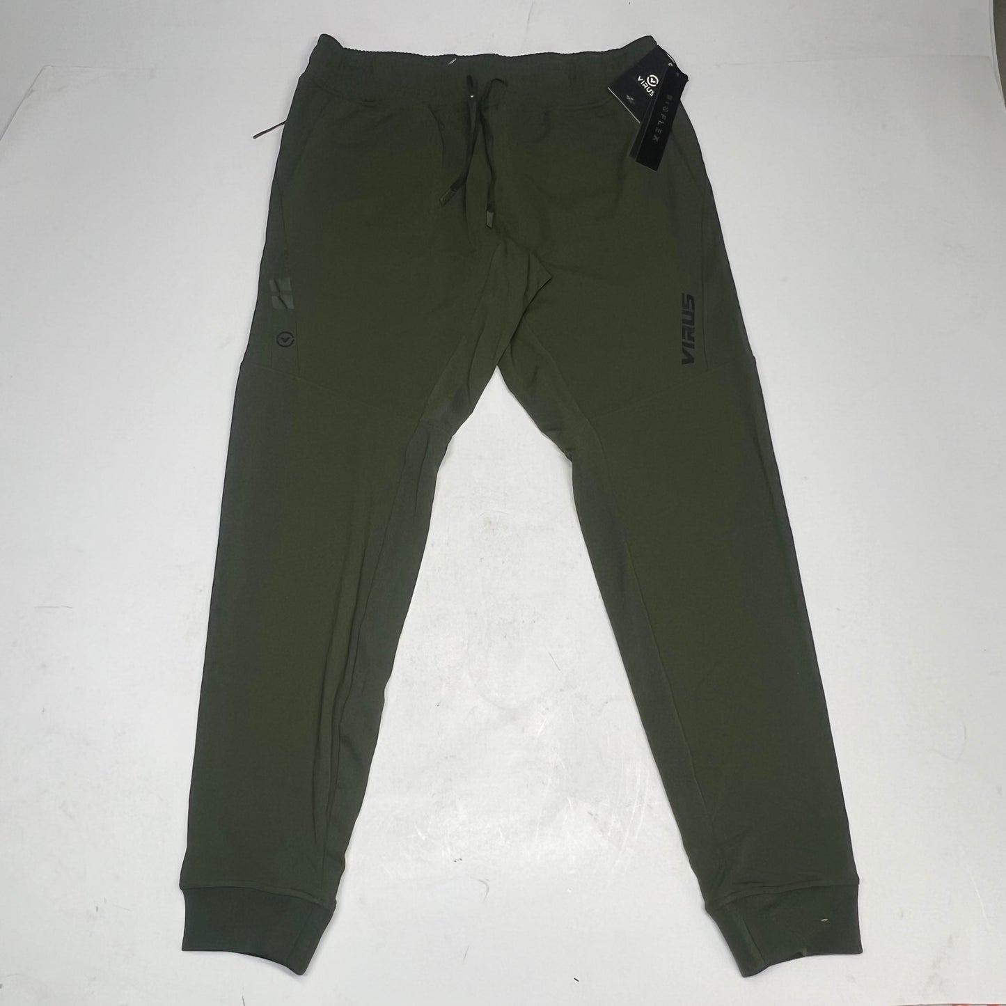 ICONX Drawstring Joggers Biofleece Construction Men's Sz L Evergreen/Black