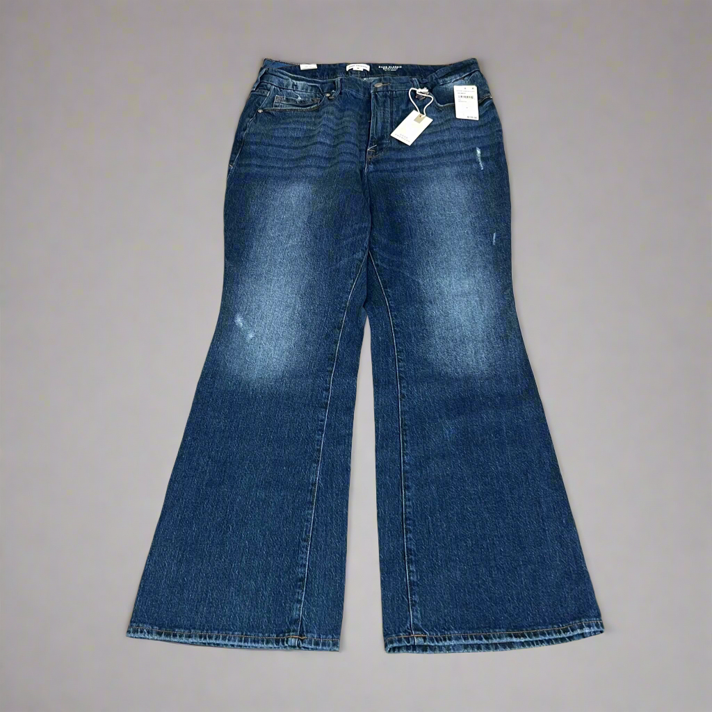 GOOD AMERICAN Good Classic Slim Bootcut High-Rise Jeans Women's Sz 15 Indigo704 GCLB575T