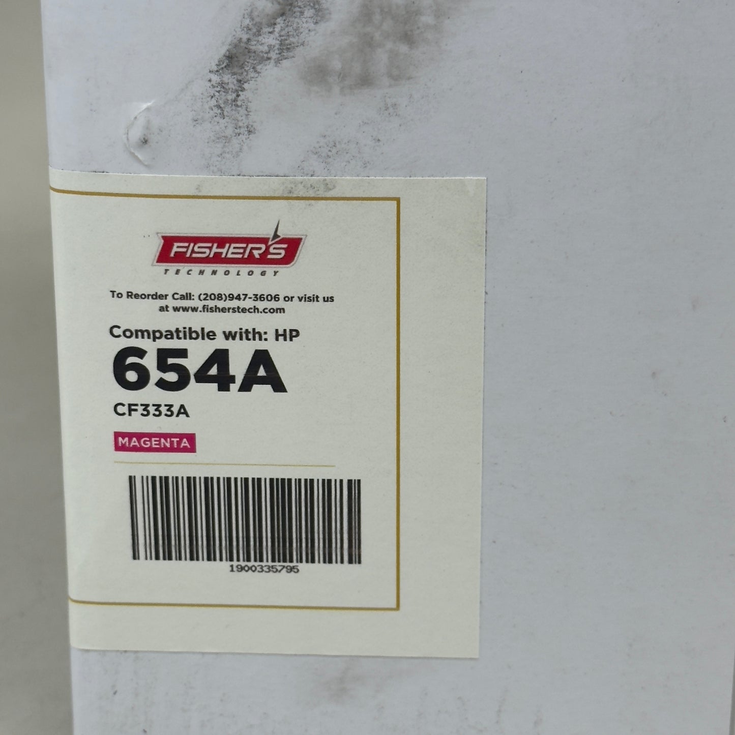 FISHER'S TECHNOLOGY Premium Print Cartridge For HP Laser Jet 654A Magenta CF333A (New Other- Distressed Packaging)