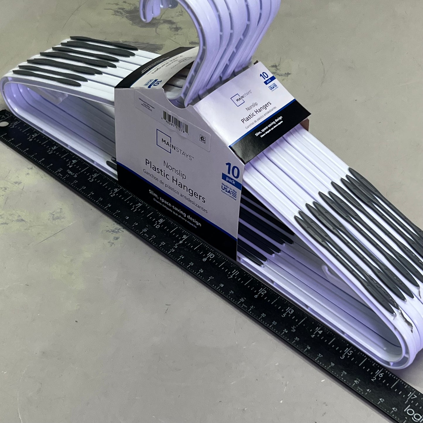 MAINSTAYS (140 Pcs) Non-Slip Clothes Hangers, White Durable Plastic White MS12-016-200-03