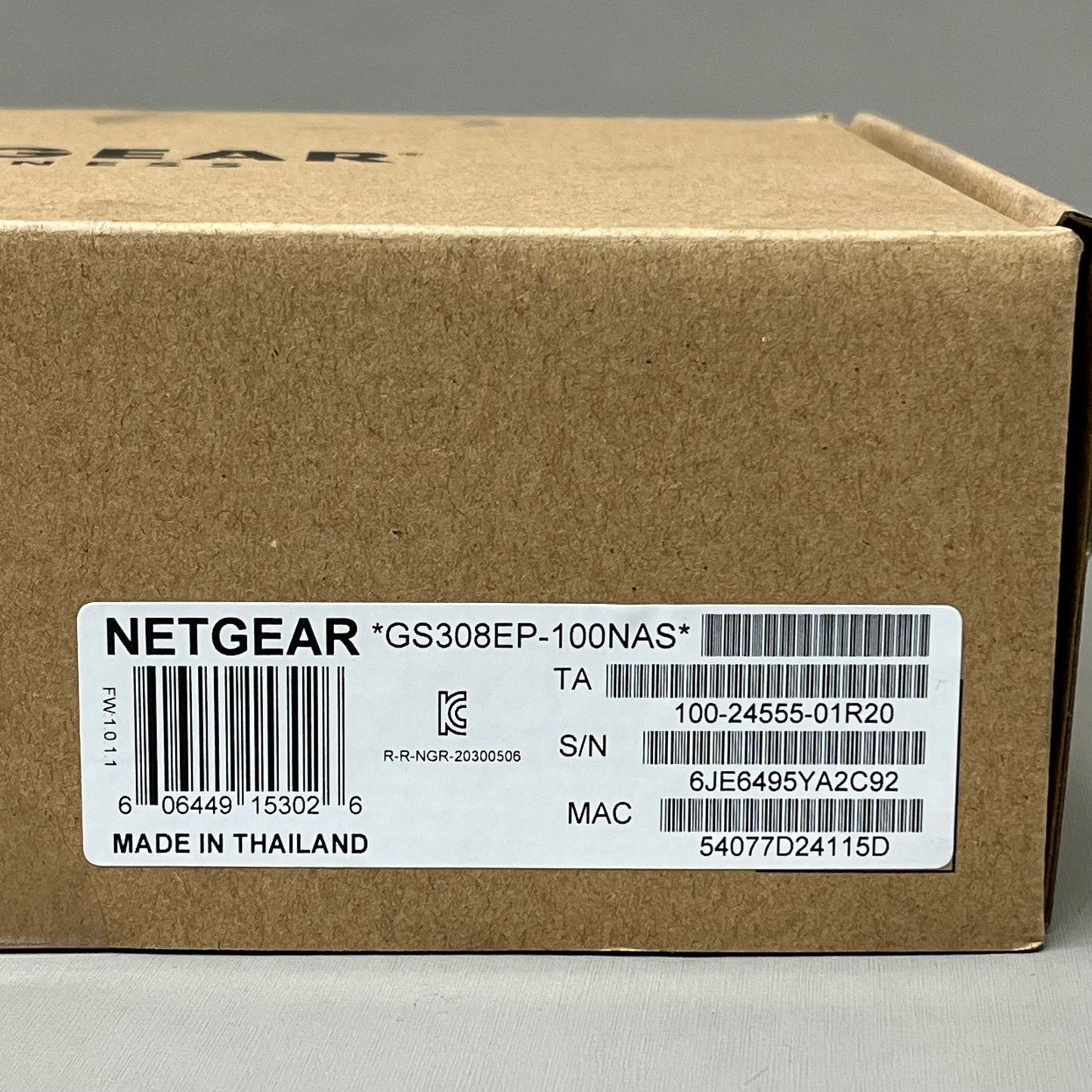 NETGEAR 8-Port PoE+ Gigabit Ethernet Smart Managed Plus Switch GS308EP-100NAS
