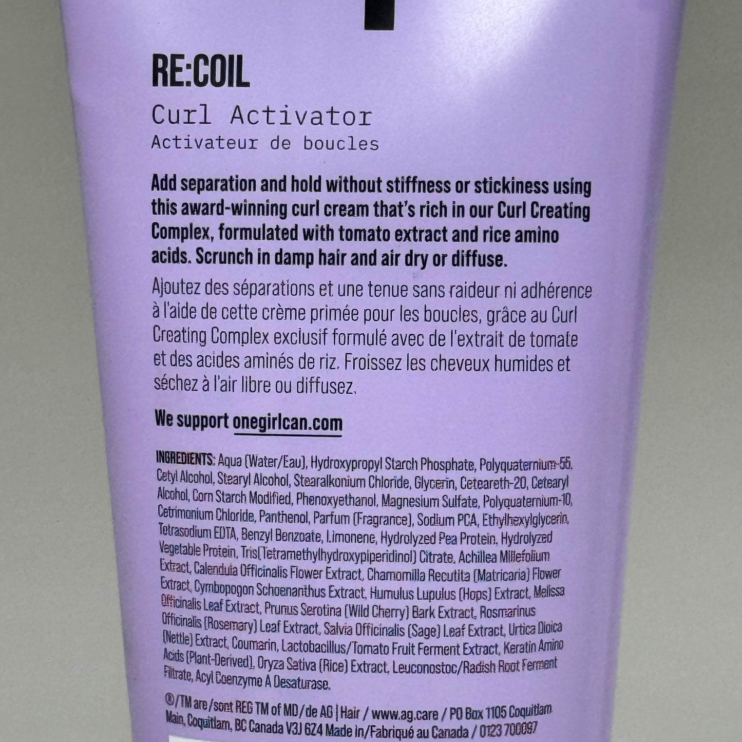 AG CARE Re:Coil Curl Activated Define Curls & Seal in Moisture 6 fl oz 2608525