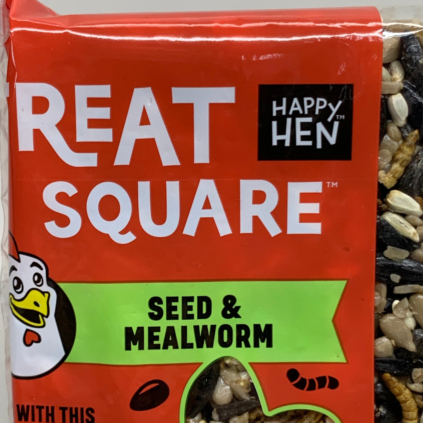 HAPPY HEN (3 PACK) Treat Square Mealworm & Seed 6 oz 855297003407