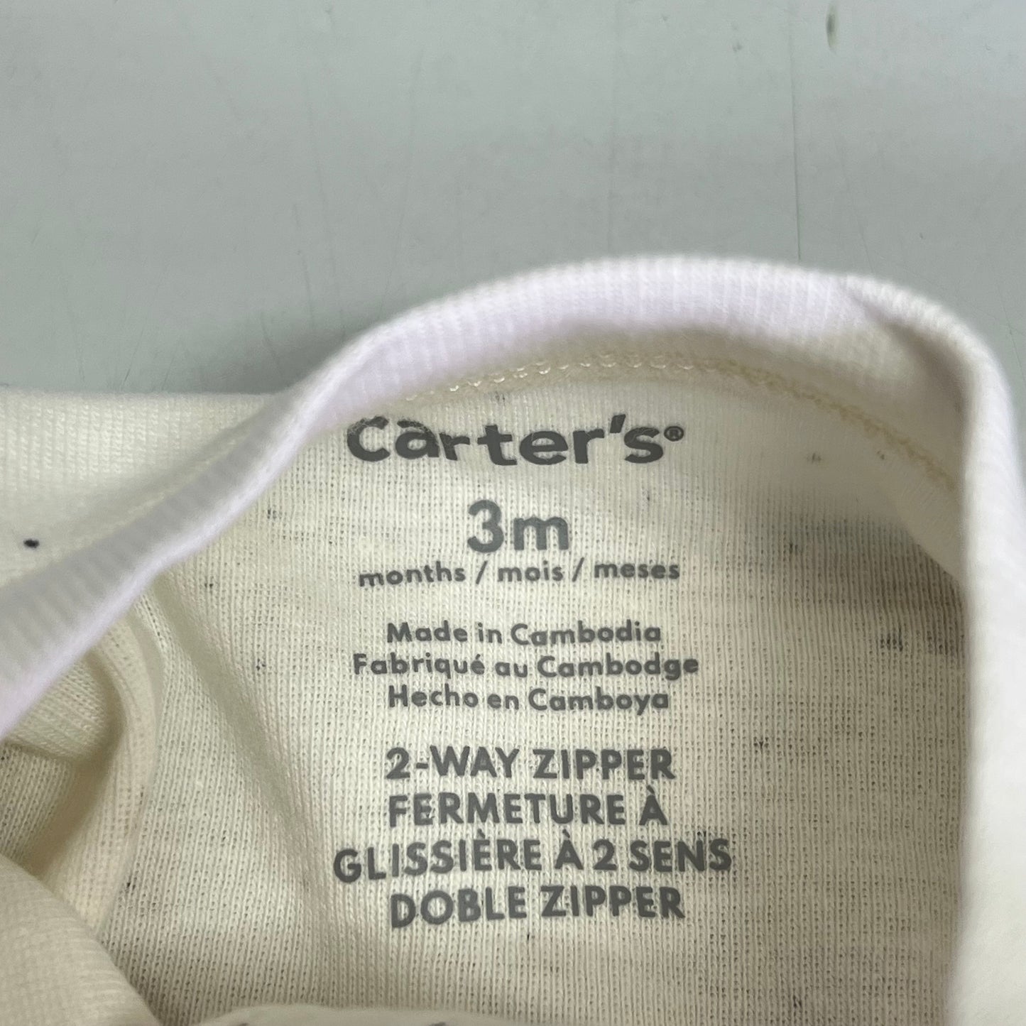 CARTERS (SET OF 2) Ducks Long Sleeve Bodysuits Baby's Sz 3M Yellow/White 1S959010