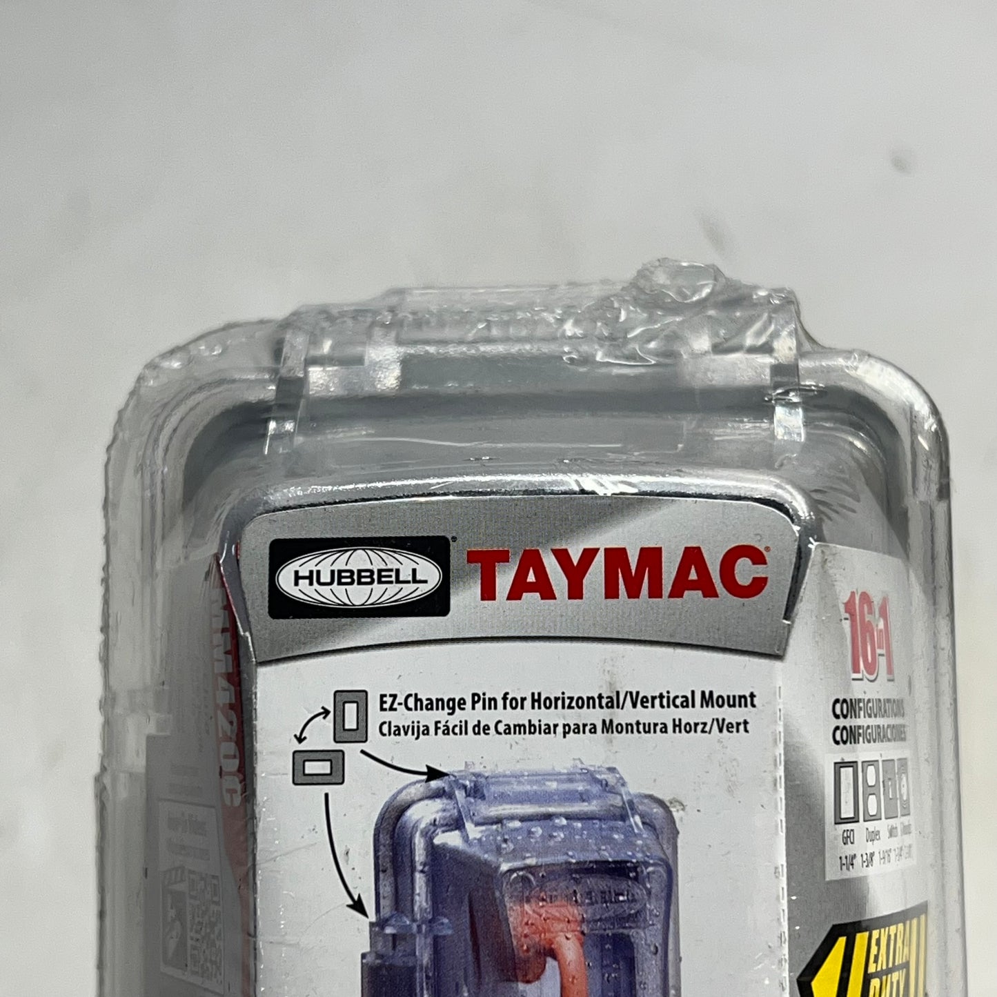 HUBBELL (2 PACK) Taymac Extra Duty Electrical Outlet Cover 2-3/4" Clear MM42|0C